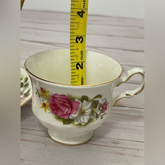 Queen Anne Princess Roses Teacup And Saucer Made In England - Picture 12 of 14